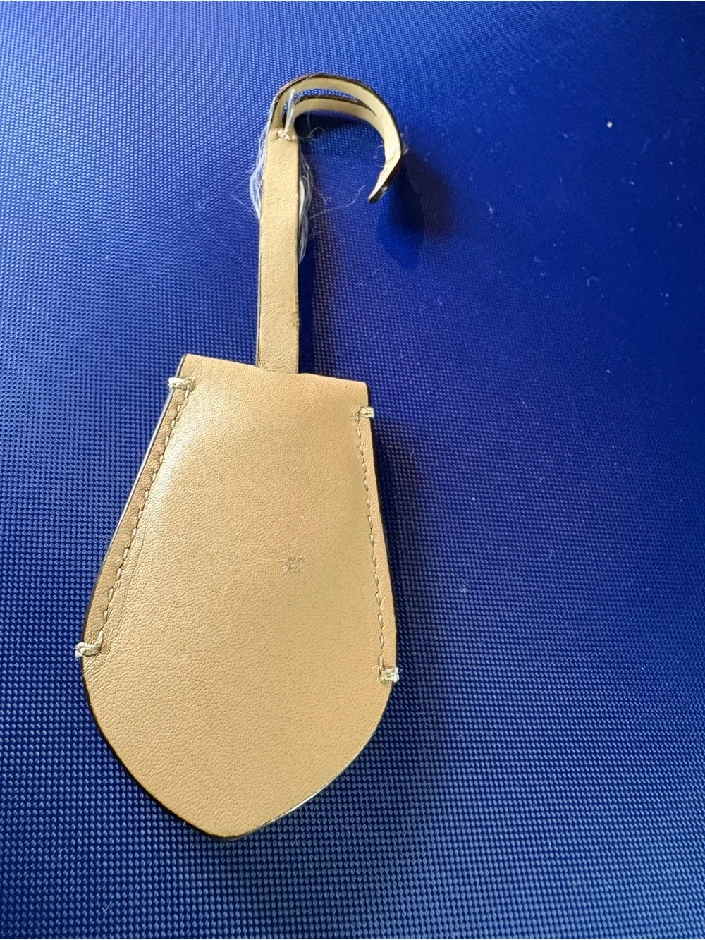 Coach Beige and Brown Leather Tag & Keychain Set